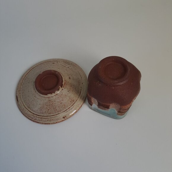 Handcrafted Ceramic Square Cup Saucer Set With Textured Design - Picture 15 of 15